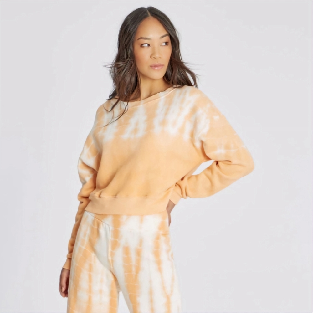Wildfox Regal Sweatshirt Tie Dye Melon White Large NWT